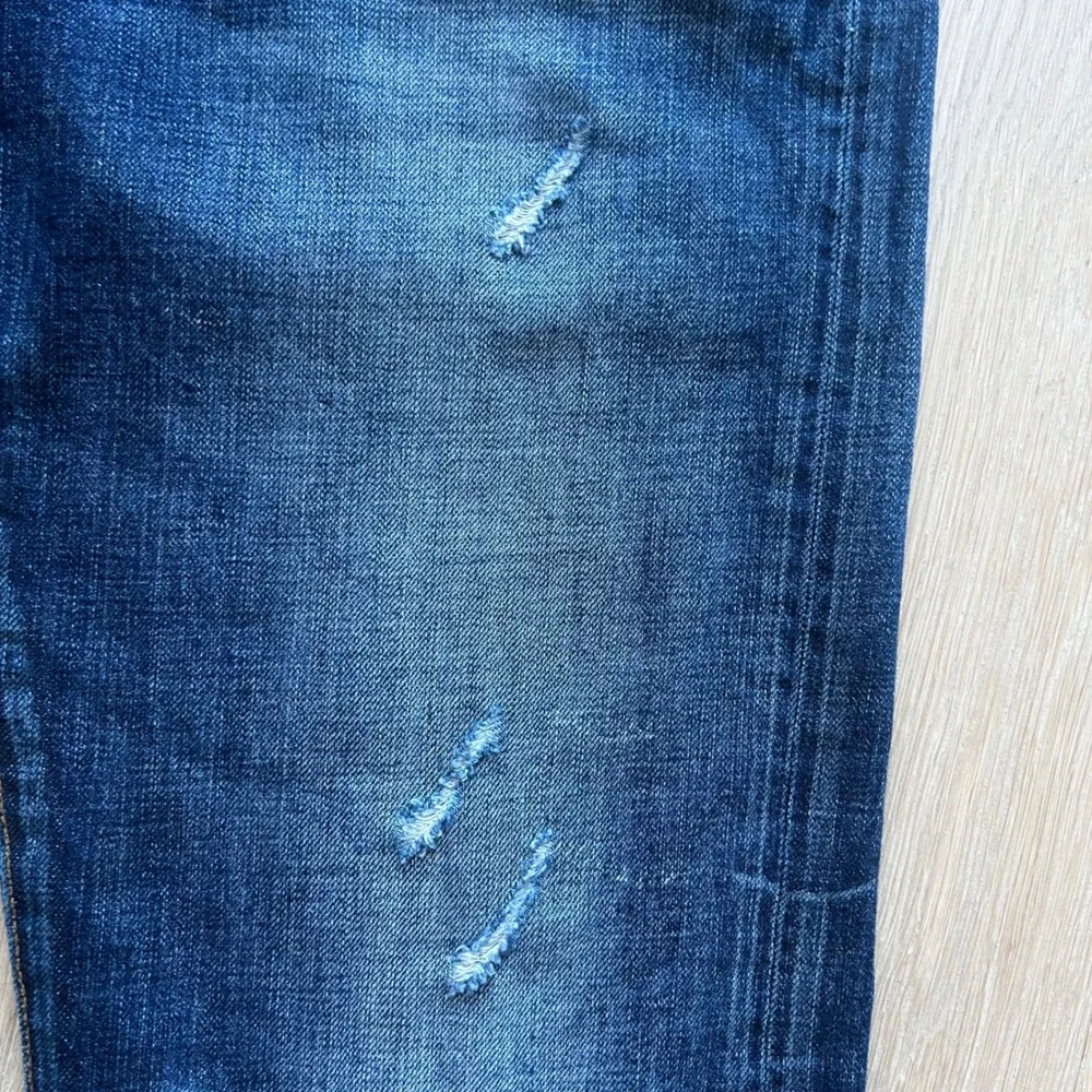 PRPS Barracuda Straight Leg Jeans 30 Japanese Denim Leather Patchwork Upcycled